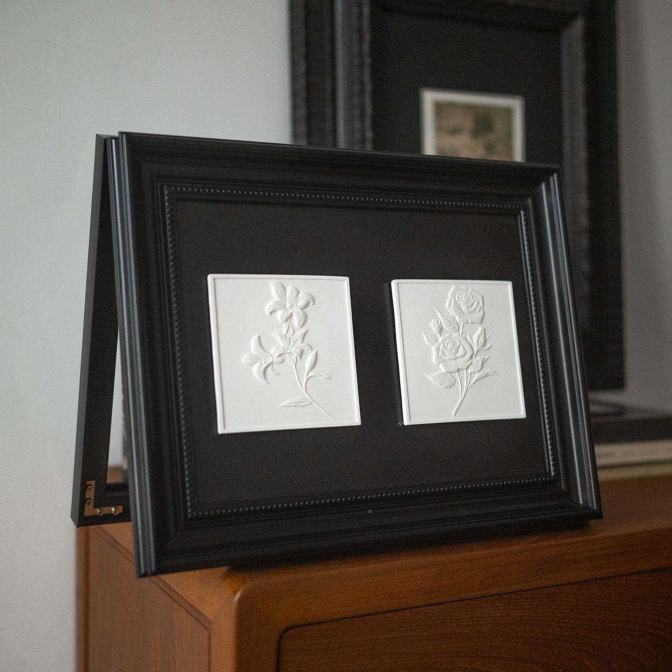 免装打孔配箱盖板遮挡多媒法式复体古电中古风浮F9756MS9雕挂画电