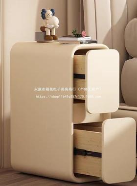 奶油床柜奢法实木小型头式超窄夹缝20cm迷PCY轻你现代简约床边