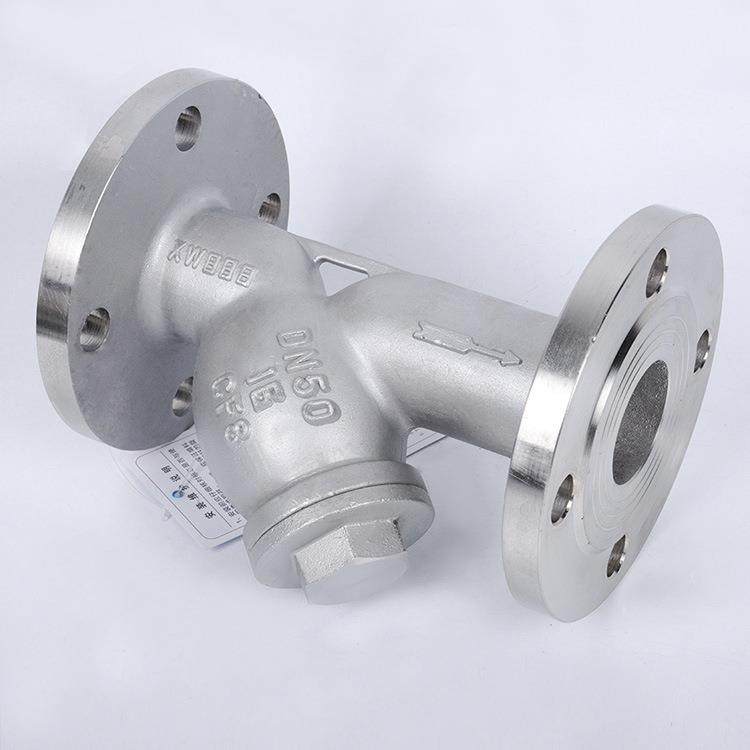 0不锈4钢兰y型过滤器GL41UXUW-16P滤水器DN153010法08050过滤网
