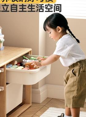 香蒙榭美松实柜NRI木儿童玩具收纳宝宝物置架绘本书架氏储物柜子