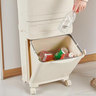 YM-601-2厨分房垃圾桶号家用带盖大双层高大容量厨余日式款类专用