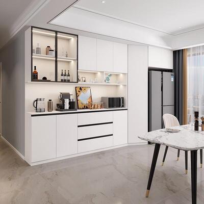 嵌入奢式冰箱餐边柜厨体靠墙轻简约酒柜家BQE用客一厅房储物柜