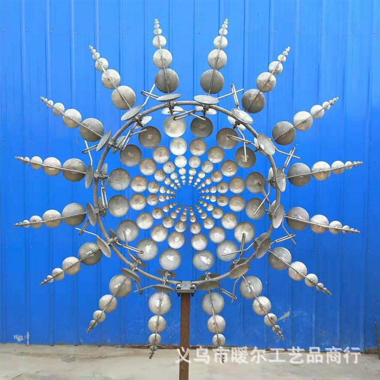 不锈钢景区户外风动标志雕塑