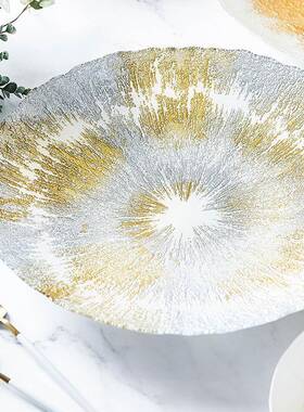 ARACARLM拉M盘进口无铅玻D璃果创意金沙果兜沙水果冷食摆盘酒店家