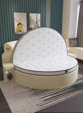 圆床秒垫新硬2m款圆床垫变硬垫椰棕硬圆床MEL垫薄款网圆床垫可红