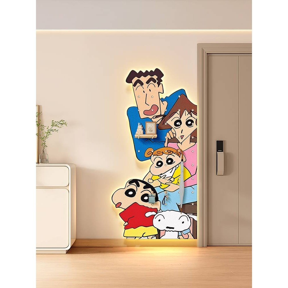 蜡笔小新洞洞板入户玄关装饰画卡通客厅造型墙面收纳置物架壁画灯,玩具/童车/益智/积木/模型,垂直悬浮玩具,淘宝优惠券,粉丝福利购,淘宝优惠卷