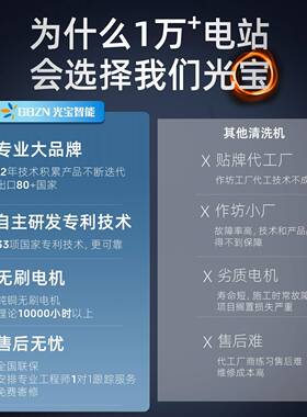 .5米无刷电机能手7持工式伸缩杆619A5D单头光伏清洗机太阳板清洗