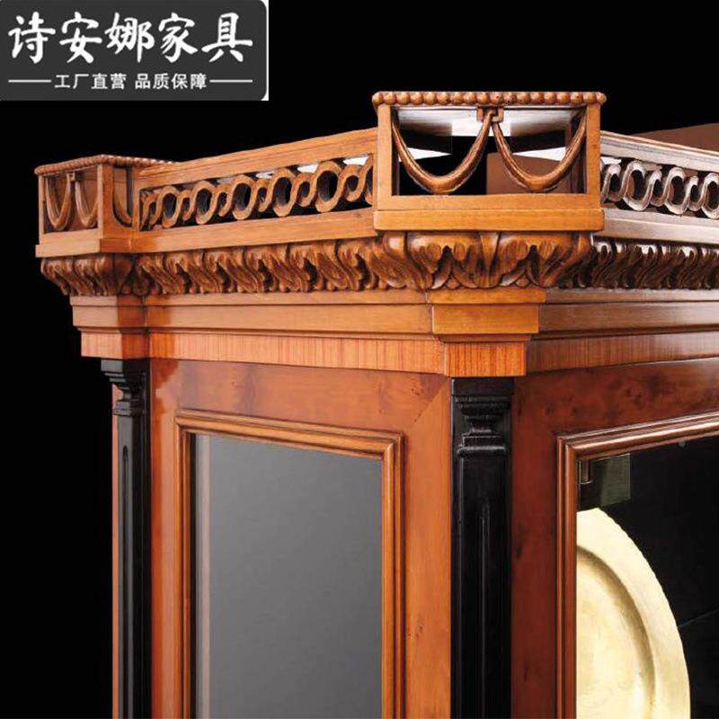 小欧式墅餐厅家具FQZ纯实木工雕花酒柜别大户型手装饰柜