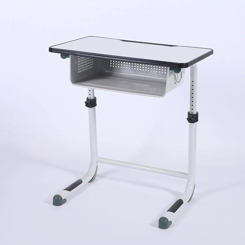 补习班C型管升降托单人CR-A1003课桌椅学小校中学生靠背管学习弯