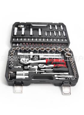 珍镍94PCS珠套筒旋具头机械组合工具套装汽车WAV棘扳接手随轮车杆