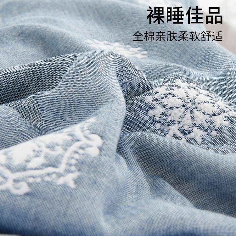 八层布盖毛纱巾被纯棉成人人单双F96H77SJ人加厚沙发午睡毯夏凉被
