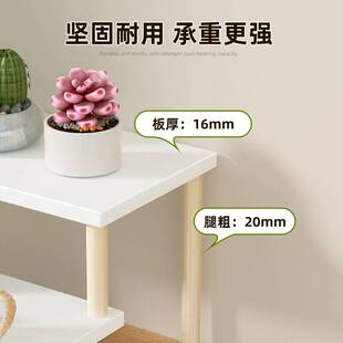 办公桌绿植置物架飘窗花架木质桌面阶梯式多肉小盆栽摆放架子可w&