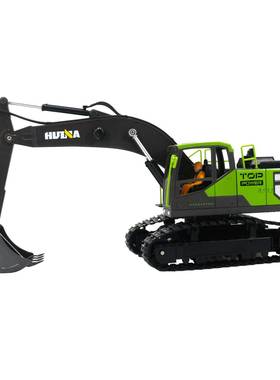 境跨真汇纳十一通道仿型灯光挖掘机挖土66517机电动遥控工程车模