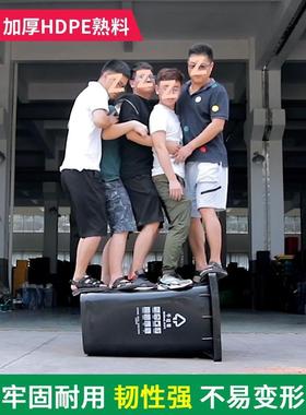 垃圾桶户外环巨厚40L带盖两PDD63538轮子2加厚挂车宽卫口街道类分