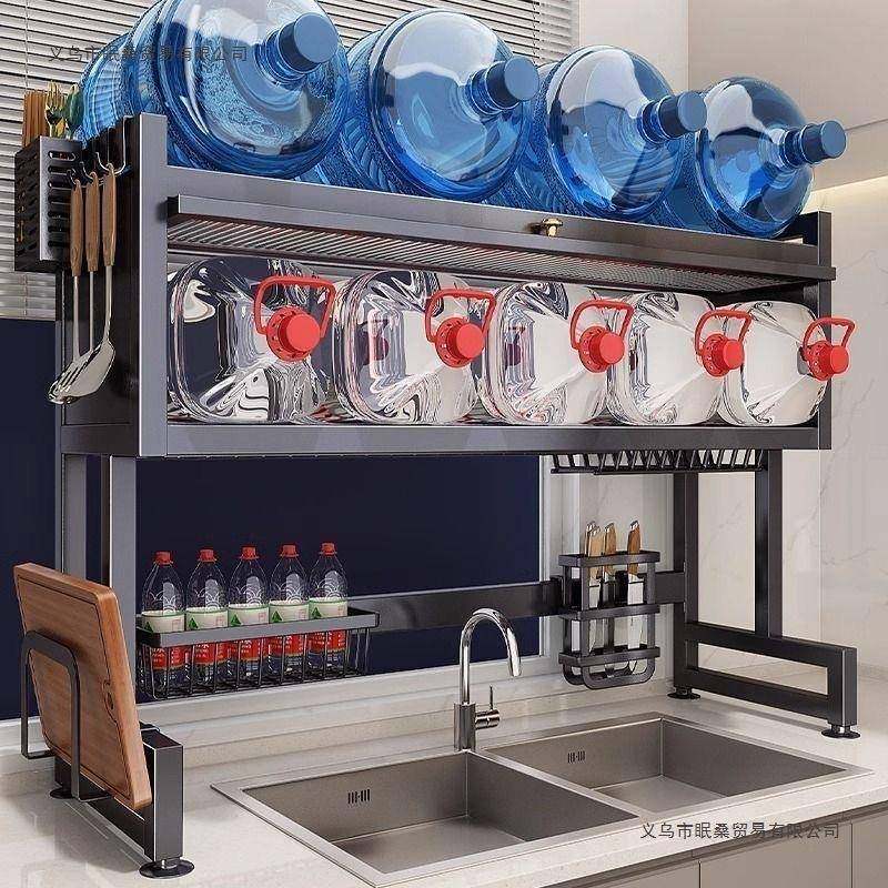 厨房洗水槽置物台架碗水池防槽尘碗柜面收纳多10008172功能储物防