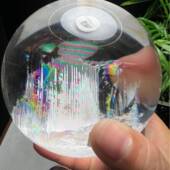 天然白水晶球 玄关居家吉祥 原石打磨 晶体通透 带爆彩聚宝盆