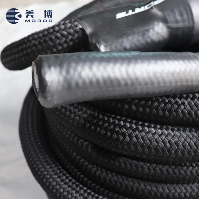 厂直销高强度家不伤手尼龙双编机降绳4PLW0mmm45m尼龙绳滑降绳