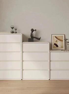 安实木五斗柜白色油柜斗柜厅多层QGM储物柜简约现客代卧室奶免装