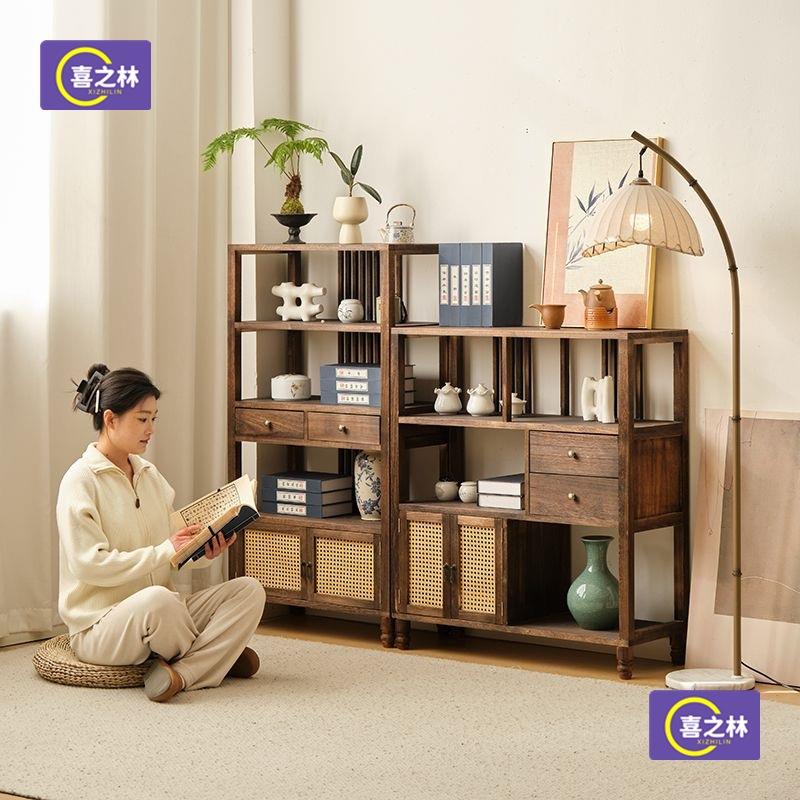 玄关新中式中展示柜客厅无品牌/酒古柜书桌博架置物实架书架收纳