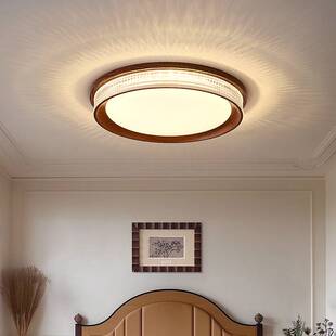 照月中古风卧室灯吸顶灯新款南瓜南洋风复古主卧书房间面包灯