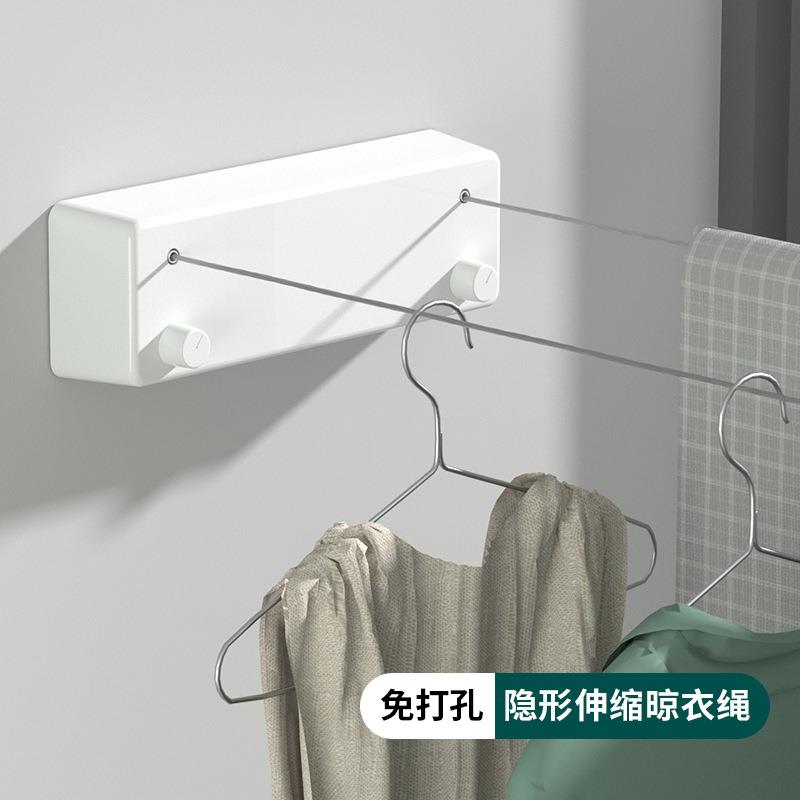 晾衣绳钢阳台晒衣服的绳子白色隐形晾晒绳锈晾衣7109服拉伸不被晒