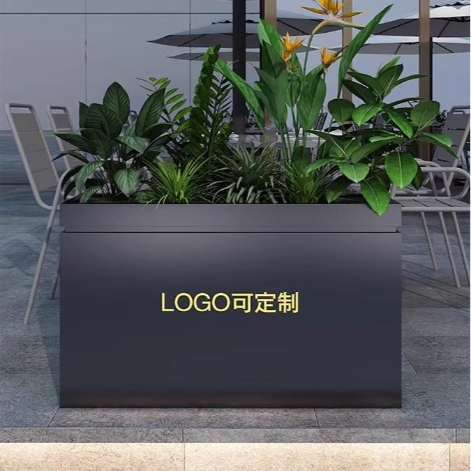 不锈钢花箱花槽组合户外隔断