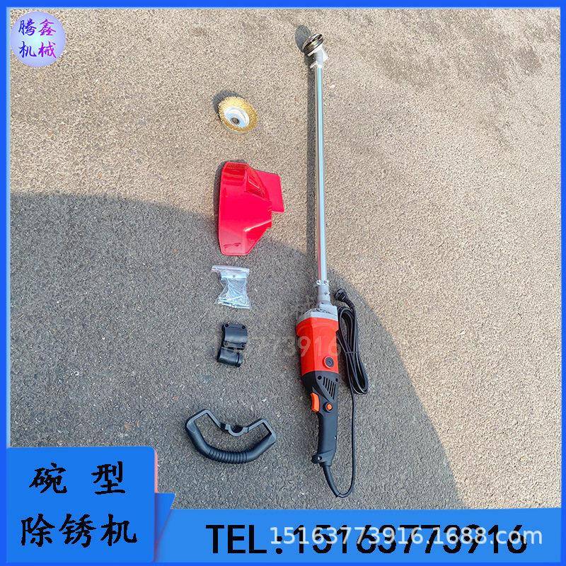 彩钢瓦翻新铁钢打磨机 手持式钢丝刷抛光除锈器 180mm碗型除锈机