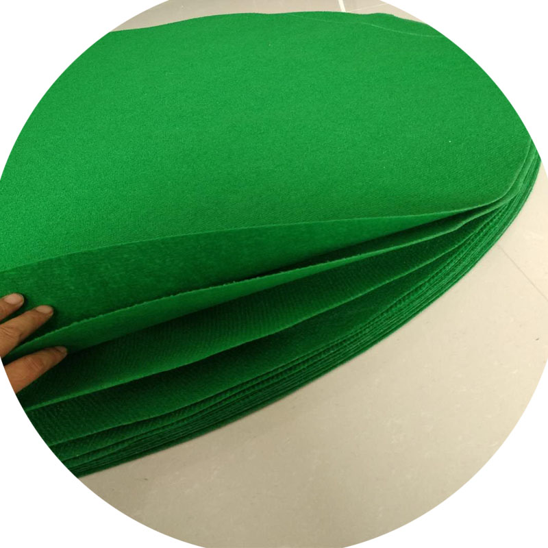 办公桌垫绿色背景毛毡布圆餐垫玻璃板软玻璃下绿色绒毯呢支持定制