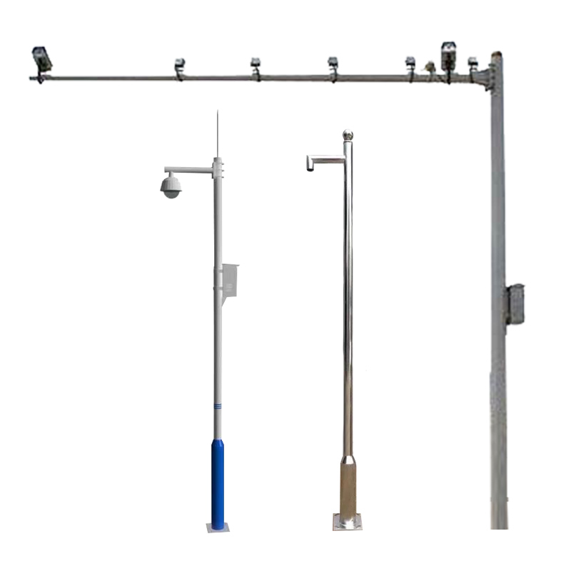 监控立杆八角杆道路监控杆5米米红绿灯杆交通信号灯杆L型杆子