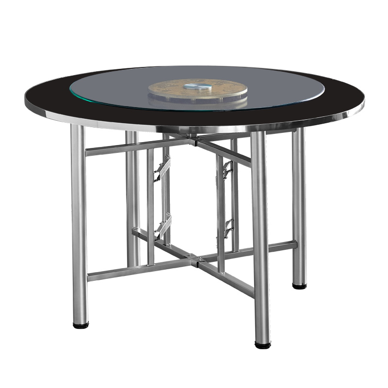 餐桌圆桌面板家用10人饭桌圆形饭店简易园餐桌酒店餐桌折叠大圆桌