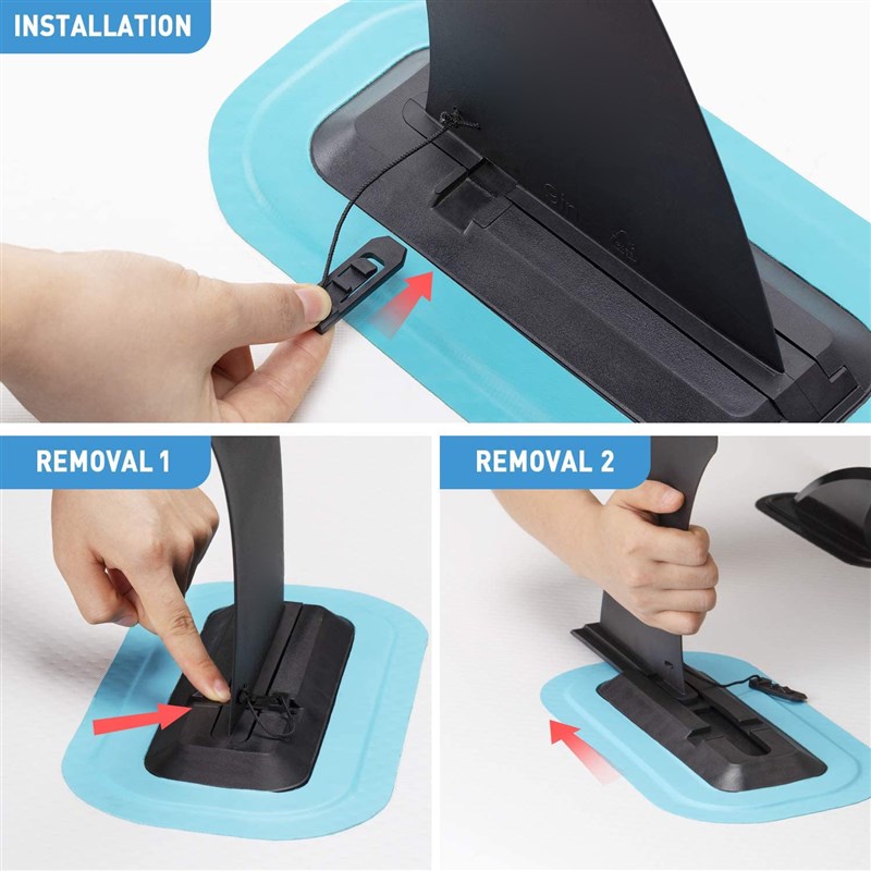 皮划艇充气冲浪板尾鳍船用插滑入式大鱼鳍可拆卸分水器划水器尾舵