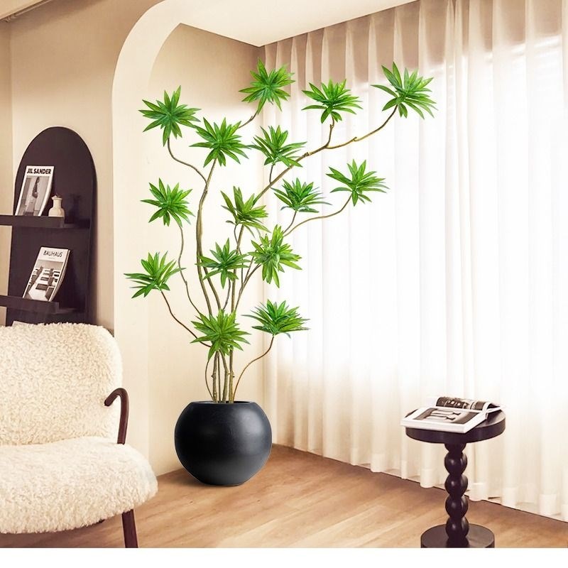 仿真绿植百合竹盆栽大型室内装饰花摆件客厅落地树高级仿生假植物