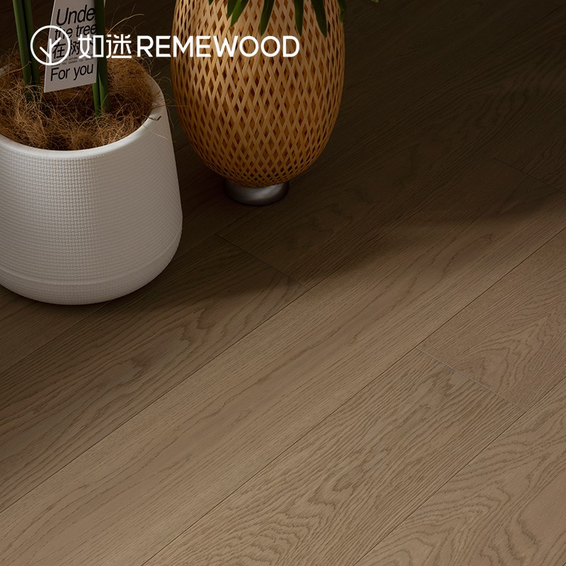 如迷 实木复合多层橡木地板新家用卧室地暖15mm环保enf级桦木定制