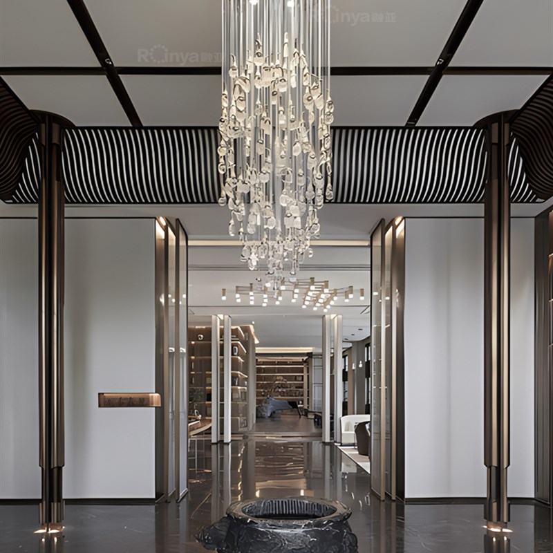 定制酒店大堂宴会厅水晶吊灯新款售楼部接待区样板间商场创意吊灯