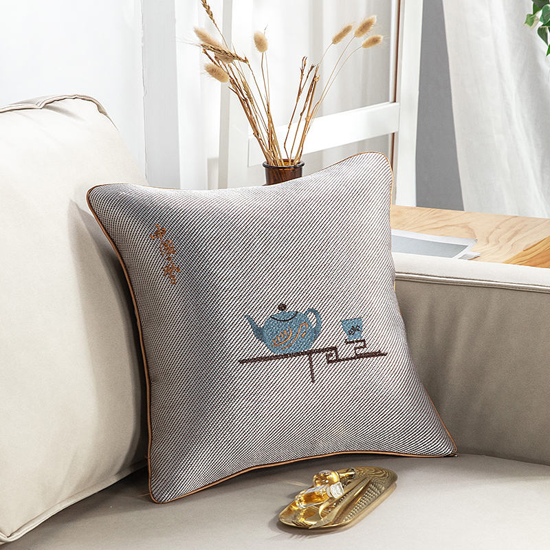 夏季冰藤凉席靠垫办公室靠枕靠背垫夏天沙发凉席抱枕不含芯