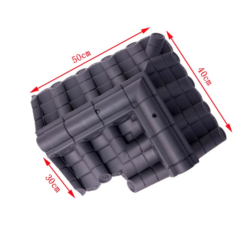 围墙瓦双面墙头瓦树脂瓦仿古一体瓦片双面仿古塑料瓦围墙压顶瓦片