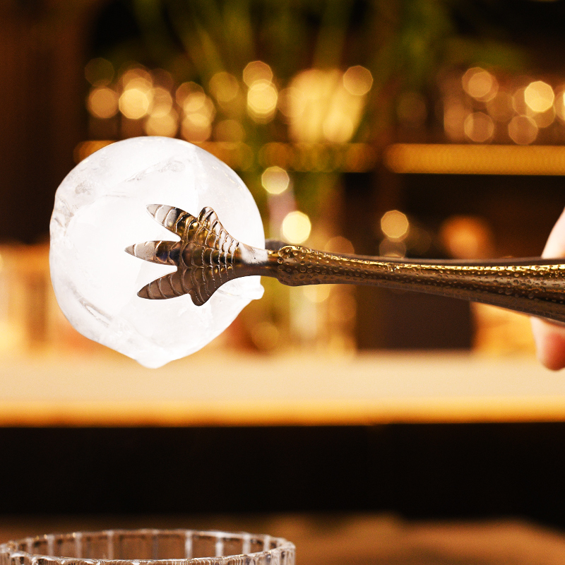 酒吧调酒 不锈钢鹰爪冰夹冰球夹子冰块夹老鹰爪夹圆形冰球方冰夹