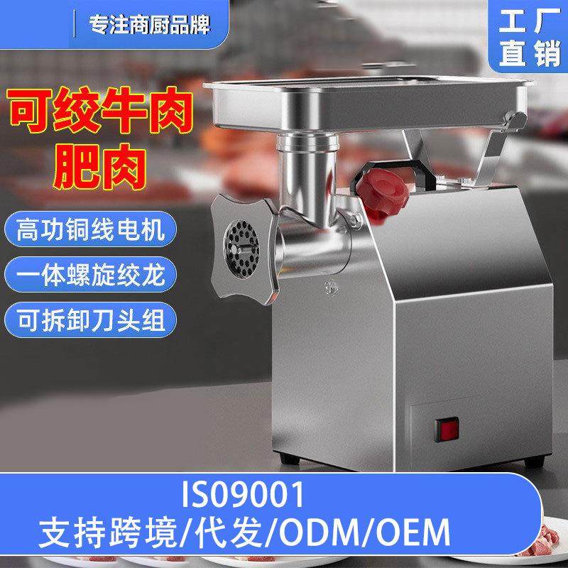 厂家1100W不锈钢家用多功能电动灌肠碎打肉馅切肉丝机商用绞肉机