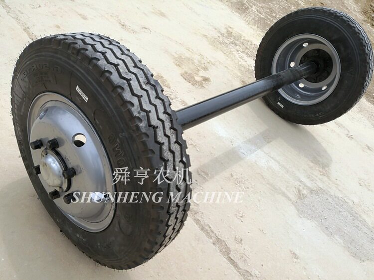 车轴气刹后桥总成轮胎钢圈减震钢板650r16750r16轮胎车圈
