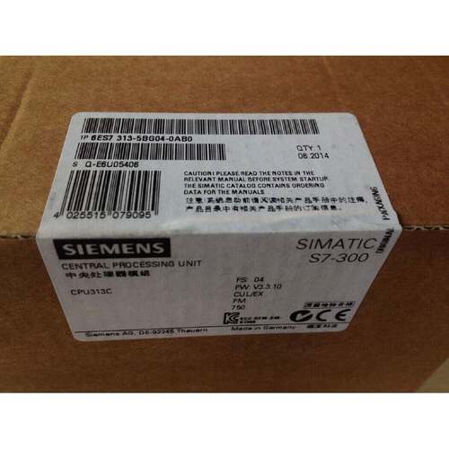 全新原装正品西门子S7-300 CPU 6ES7 313-5BG04-0AB0 假一罚十