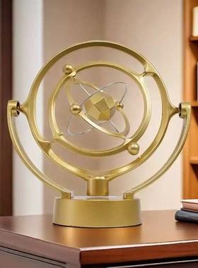 新款地球天体永动仪不停永动机创意桌面摇摆器牛顿摆装饰品工艺品