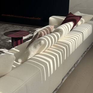 法式奶油风大平层沙发 意式极简别墅大户型弧形Minotti伊夫沙发