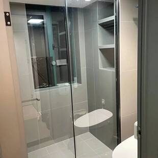 网红淋浴房卫生间干湿分离隔断洗澡间家用浴室玻璃门沐浴简易扇形