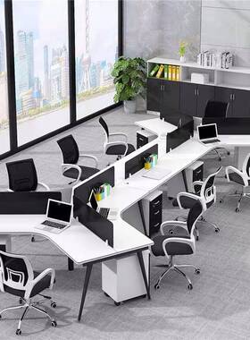 职办公桌椅组合办家具简约现代座3卡员人位卡位员公工LHY-157型办