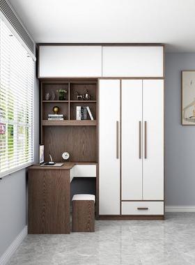 实木转连体书桌柜小户型L学写字台家用电脑桌带7角一字体XHT橱组