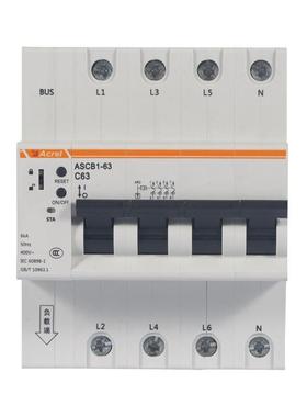ASB1A系列智能微型C断路器三相13P4P欠压保护6~63定时控制JKNRS48