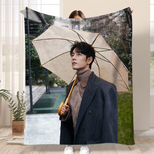 肖战法兰绒毛毯定制图案四季通用办公室空调毯披肩毯盖腿毯午睡毯
