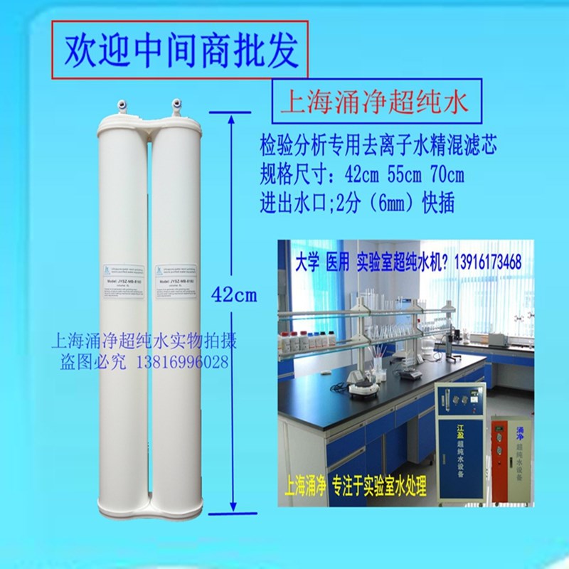 超纯化柱医院生化仪18兆去离子UP纯水柱净水器滤芯阴阳树脂混床