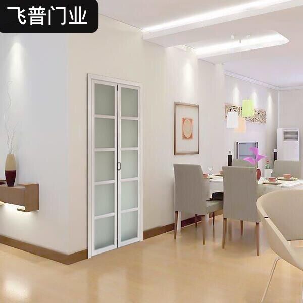 常州卫生间折叠门无轨吊轨小折叠门卫浴玻璃门厕所门推拉移门