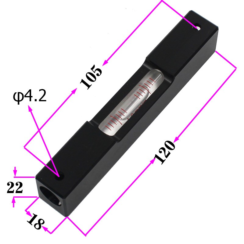 铝合金长条式水平仪台球桌黑色迷你水平尺车床调平水准尺长度0